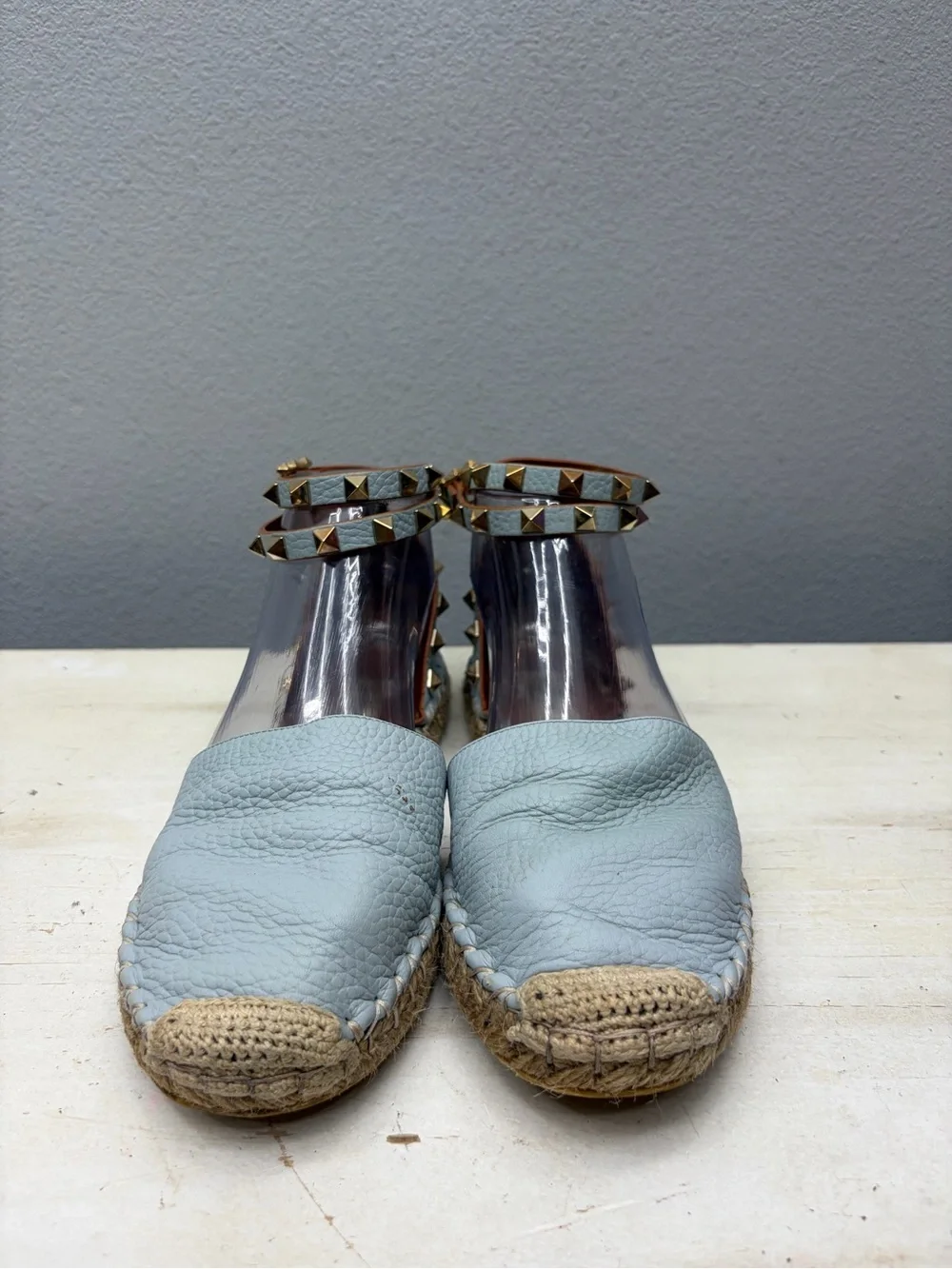Valentino blue leather